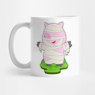 Pig Halloween Mummy Mug